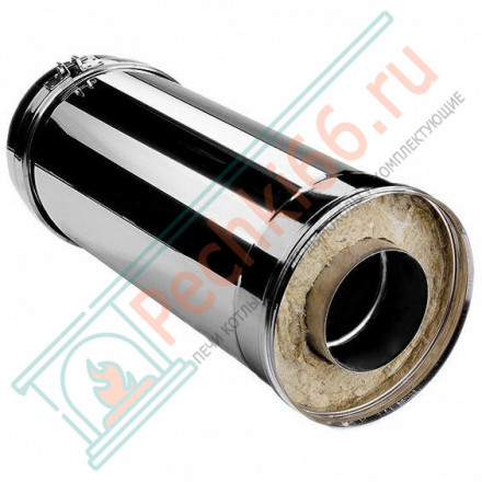 Сэндвич труба V50R с изол L=500 (AISI-310S/0,8-ОЦИНК-RAL/0,5) d-120/220 (Вулкан-Cerablanket)