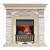 Электрокаминокомплект Dublin - Слоновая кость с патиной / Сланец крем с очагом Danville Brass FB2