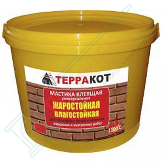 Мастика жаростойкая, универсальная "Терракот" 1,5 кг (Терракот) в Перми