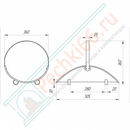 Дровница VKN101-ASL, античное серебро (Вулкан)
