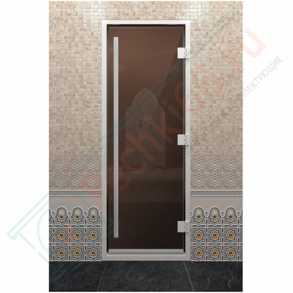 Стеклянная дверь DoorWood «Хамам Престиж Бронза» 200х70 см в Перми