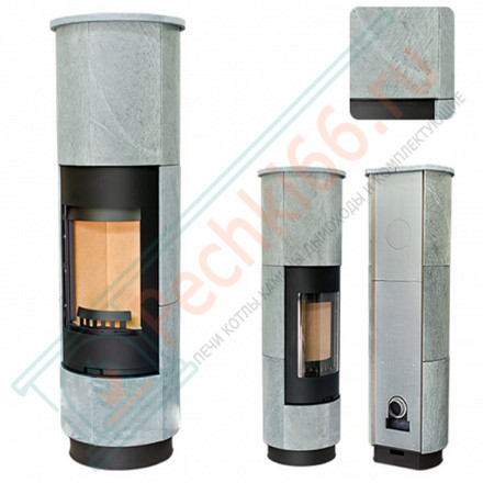 Печь-камин Delia, черный/serpentino (Thorma) до 124 м3