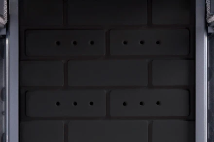 Топка Дельта 900 B три стекла принтинг черный шамот (Экокамин)