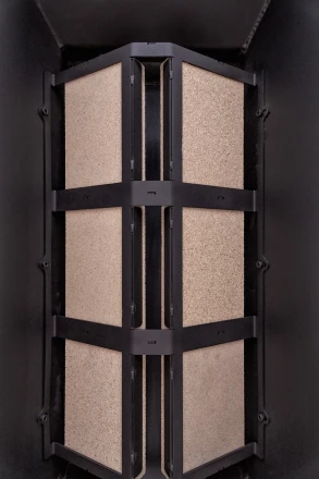 Топка Дельта 900 B три стекла принтинг черный шамот (Экокамин)