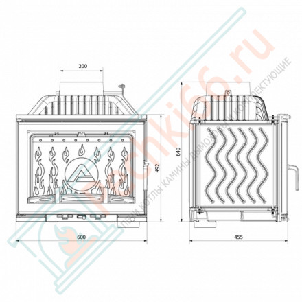 Топка для камина W17 Eko 12.3 kW (Kaw-Met)