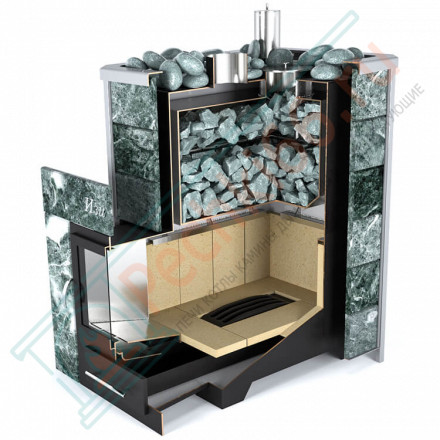 Печь для бани Ялта-35 змеевик (ИзиСтим)