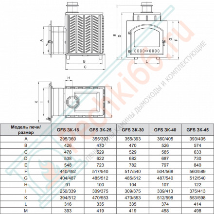 Чугунная печь для бани Гефест GFS-ЗК 40 (ТехноЛит)