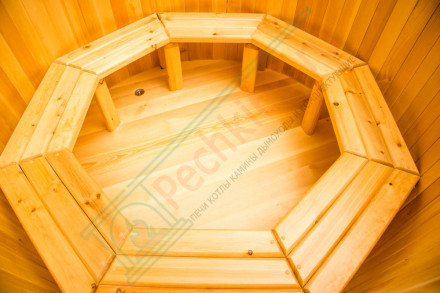 Купель кедровая круглая 110х110х100 (НКЗ)