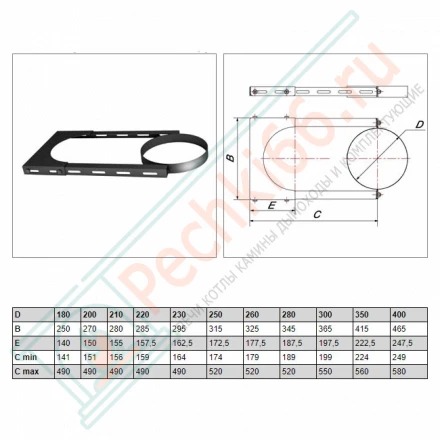 Элемент крепления на трубу с изол V50R (ОЦИНК/0,5) d-250/350 (Вулкан)