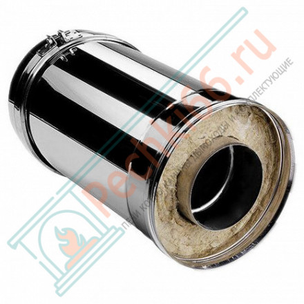 Сэндвич труба V50R с изол L=250 (AISI-310S/0,8-ОЦИНК-RAL/0,5) d-115/215 (Вулкан-Cerablanket)