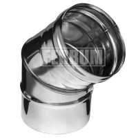 Колено 45° (НЕРЖ-430/0,5) d-150 (Ferrum GS) Колено 45° (НЕРЖ-430/0,5) d-150 (Ferrum GS)