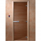 Дверь стеклянная для бани, бронза прозрачная, 2000х900 (DoorWood) Дверь стеклянная для бани, бронза прозрачная, 2000х900 (DoorWood)