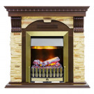 Электрокаминокомплект Dublin угловой - Темный дуб / Сланец с очагом Danville Chrome FB2