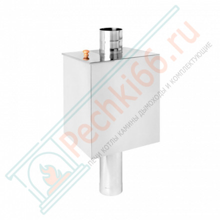 Бак нержавейка на трубе 55 л. d-115 прямоугольный AISI 439 (Россия)