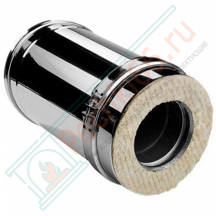 Сэндвич труба V50R с изол L=250 (AISI-310S/0,8-ОЦИНК-RAL/0,5) d-180/280 (Вулкан-Cerablanket)