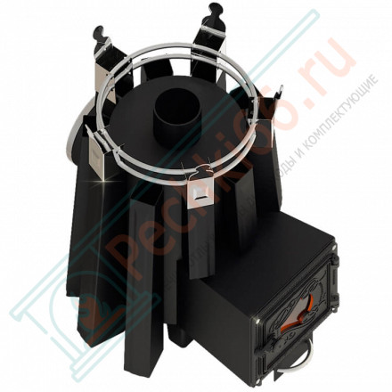 Банная печь Августа стронг со стеклом (Добросталь)