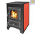 Печь-камин ПК-01-270, с плитой, красный (Везувий) до 150 м3