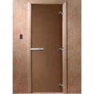 Дверь стеклянная для бани, бронза матовая 2000х700 (DoorWood)
