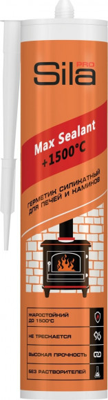 Герметик силикатный термостойкий Max Sealant +1500°, 290 мл (Sila PRO) в Перми