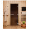Дверь для бани и сауны Эталон, матовая бронза 10мм, 190х70 см (по коробке) (DoorWood)