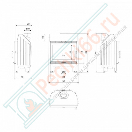 Стальная топка Blanka 670/570 (Kratki)
