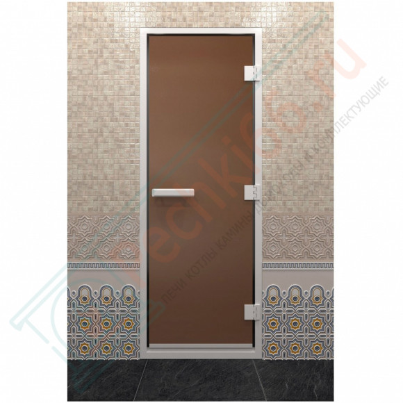 Стеклянная дверь DoorWood Хамам Бронза матовая 190х70 (по коробке) в Перми