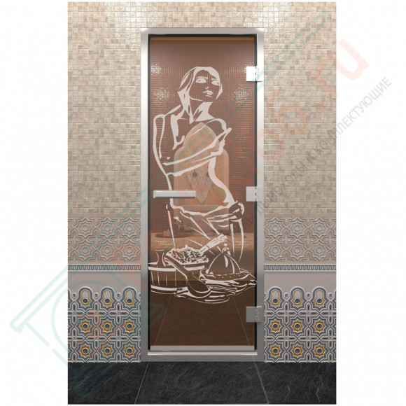 Стеклянная дверь DoorWood «Хамам Искушение Бронза» 2000х800 (по коробке) в Перми