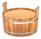 Шайка двуручная 12л. с пластмассовой вставкой, Дуб (Woodson) Шайка двуручная 12л. с пластмассовой вставкой, Дуб (Woodson)