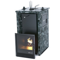 Печь для бани Сочи-M2 в трёхстороннем кожухе из пироксенита (ИзиСтим)
