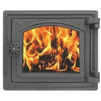 Дверца печная чугунная ДТ-3С, антрацит (Везувий)