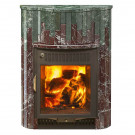 Портал для печи (Макси) серии 'Ламель' - Змеевик + Россо Леванте (Feringer) Портал для печи (Макси) серии 'Ламель' - Змеевик + Россо Леванте (Feringer)