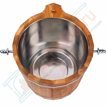Обливное устройство 16л. с нержавеющей вставкой, Дуб (Woodson)