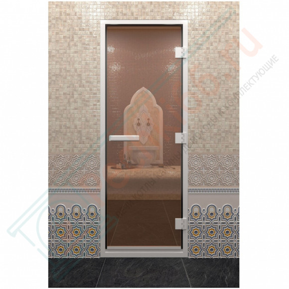 Стеклянная дверь DoorWood Хамам Бронза 2100х900 (по коробке) в Перми