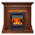 Электрический Каминокомплект Bradford - Орех с очагом Brookline Black Электрический Каминокомплект Bradford - Орех с очагом Brookline Black