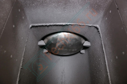 Банная печь Атмосфера XL, россо леванто ламель+сетка с тоннелем NEW (ProMetall) 26м3