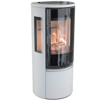 Печь-камин 556G:2 Style, верх стекло, цвет белый (Contura)