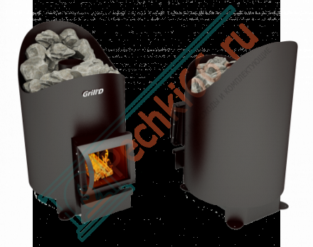 Печь для бани Aurora 180 short black (Grill’D)