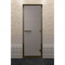 Дверь для хамама в бронзовом профиле, сатин 190x80 (DoorWood) Дверь для хамама в бронзовом профиле, сатин 190x80 (DoorWood)