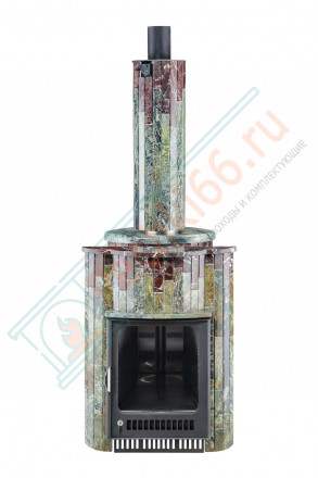 Дровяная банная печь Ферингер ОПТИМА "Жадеит + Россо Леванте" до 28 м³