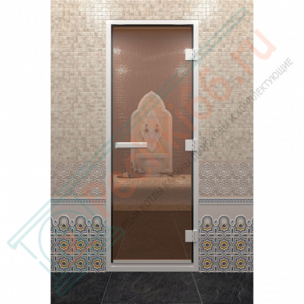 Стеклянная дверь DoorWood Хамам Бронза 1800х700 (по коробке)