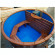 Японская баня Фурако круглая с пластиковой вставкой с внутренней печкой 150х150х120 (НКЗ)