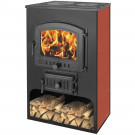 Печь-камин ПК-03-224, с плитой, красный (Везувий) Печь-камин ПК-03-224, с плитой, красный (Везувий)