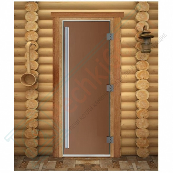 Дверь для бани и сауны Престиж бронза матовая, 2100х800 по коробке (DoorWood) в Перми