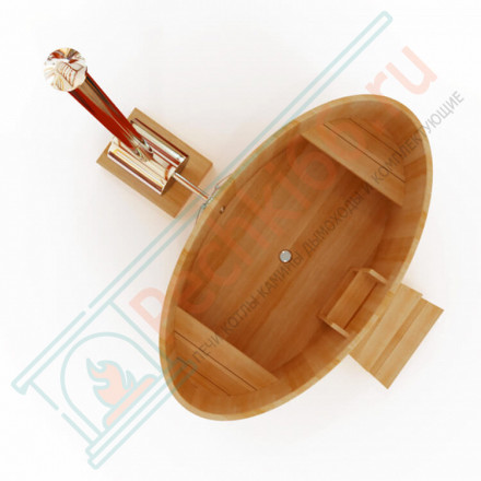 Японская баня Фурако овальная с внешней печкой 120х180х120 (НКЗ)