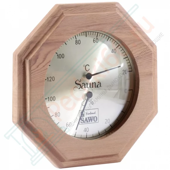 Термогигрометр восьмигранник 241-THD, кедр (Sawo) в Перми