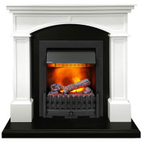 Каминокомплект Langford - Белый с черным с электрическим очагом Danville Black FB2