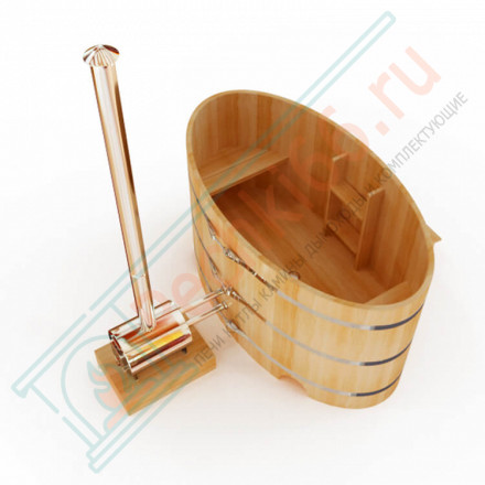 Японская баня Фурако овальная с внешней печкой 120х220х120 (НКЗ)