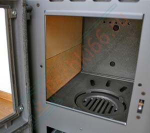 Печь-камин Lederata Plus зеленая (Tim Sistem) до 180 м3