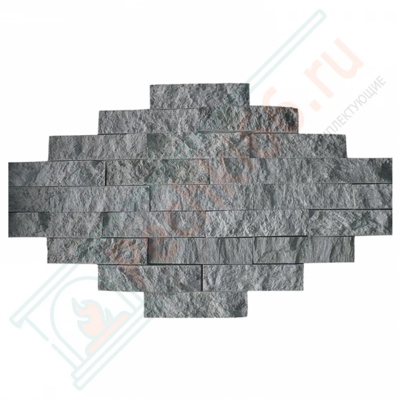 Плитка рваный камень "Талькохлорит" 200х50х20мм, упаковка  50 шт / 0,5 м2 (Карелия) в Перми