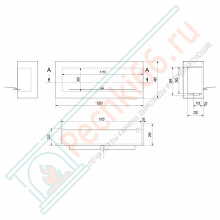 Биокамин DELTA/P/1200 (Kratki)